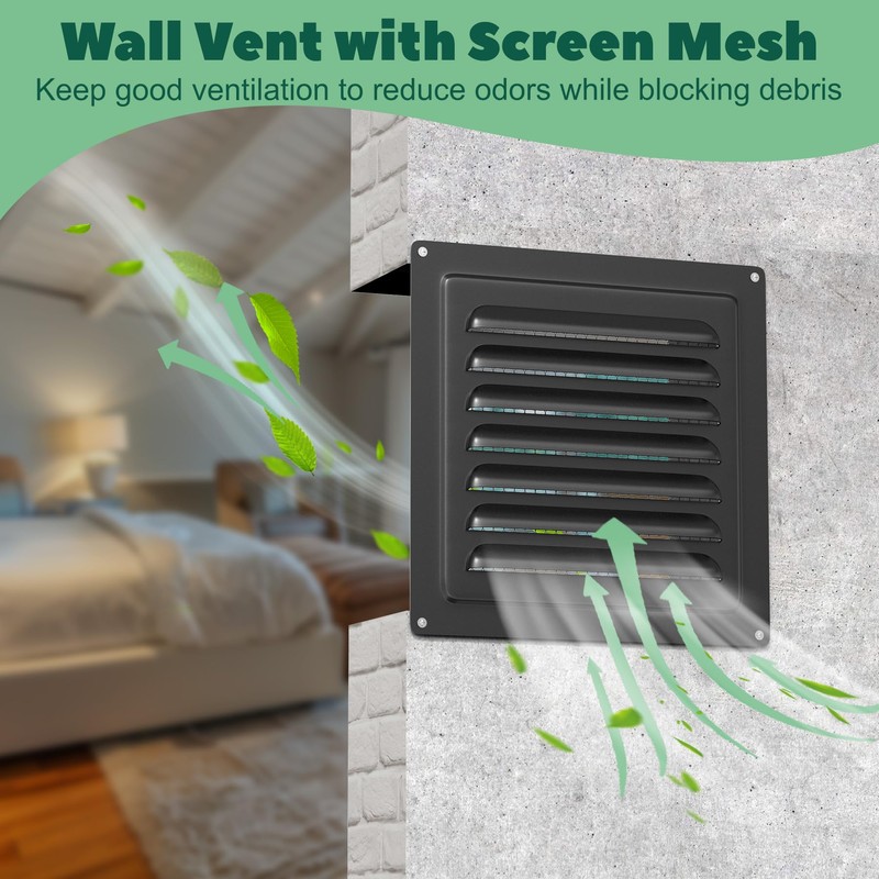 Memrita 12 x 12 Inch Attic Vent with Screen Mesh,