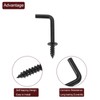 QUARKZMAN Pack of 120 L-Shaped Screw Hooks Hook Screws, L-Shaped