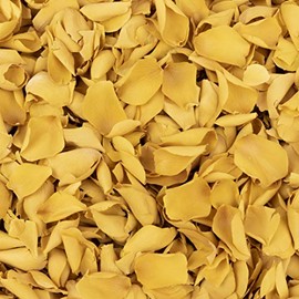 Petals and Roses Freeze Dried Rose Petal Confetti | Natural & Biodegradable for Weddings, Yellow, 2 Litres