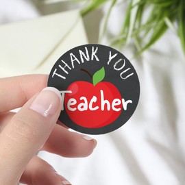 Thank You Teacher Round Stickers - Teacher Appreciation - 40 Labels