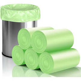 SOZOMO 300 Pieza Bolsas de Basura de 20L,Biodegradable Bolsas de Basura, Bolsas para Medianas 50X60cm, Degradable Reciclables para Residuos de Alimentos, Hogar, Jardín, Cocina, Oficina (Verde)