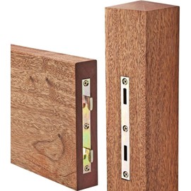 METAL MAGERY Bed Rail Fasteners 4" Set of 4 Bed Rail Brackets Heavy Duty Bed Frame Rail Hardware