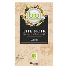 Vitavea Thé Noir Détente Saveur Vanille Caramel Bio 20 Sachets