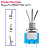 Gebildet MTS-103 Blue Mini Toggle Switch 125 VAC 6 A,
