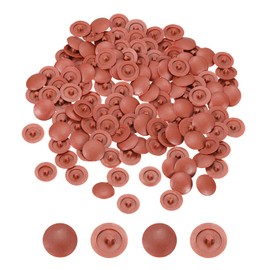 MECCANIXITY 80Pcs Screw Caps Covers 12x3mm Plastic Screw Decoration Cover Self-Tapping Waterproof Caps for Phillips Cam Fitting Head, Brown