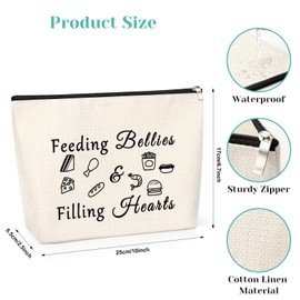 Cafeteria Gifts Cosmetic Pouch School Cafeteria Staff Appreciation Gifts Lunch Lady Gift for Friend Sister Her Colleague Cafeteria Crew Gift Cafeteria Lady Presents Travel Zipper Pouch