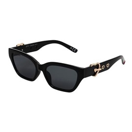 Betsey Johnson Women's Sunglasses, Black, 55 mm