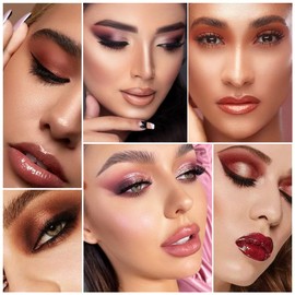 Eyeshadow Palette Natural Naked Smokey Neutral 18 Shades Eye Shadow Pallets Matte Shimmer, Dark Burgundy Makeup Pallet High Pigmented Waterproof Long Lasting Smooth Texture Blendable Soft Powder