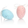 com-four® Hanging Easter Eggs - Easter Decoration with Natural Pattern