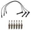 TRQ Ignition Kit Spark Plugs Spark Plugs Wire Set Compatible