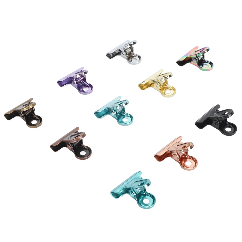 10pcs Colored Hinge Clips Dustproof Rustproof Electroplated Metal Hinge Clips