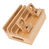 Bamboo Charging Station Multifunction 5 Ports Charging Station Rack for