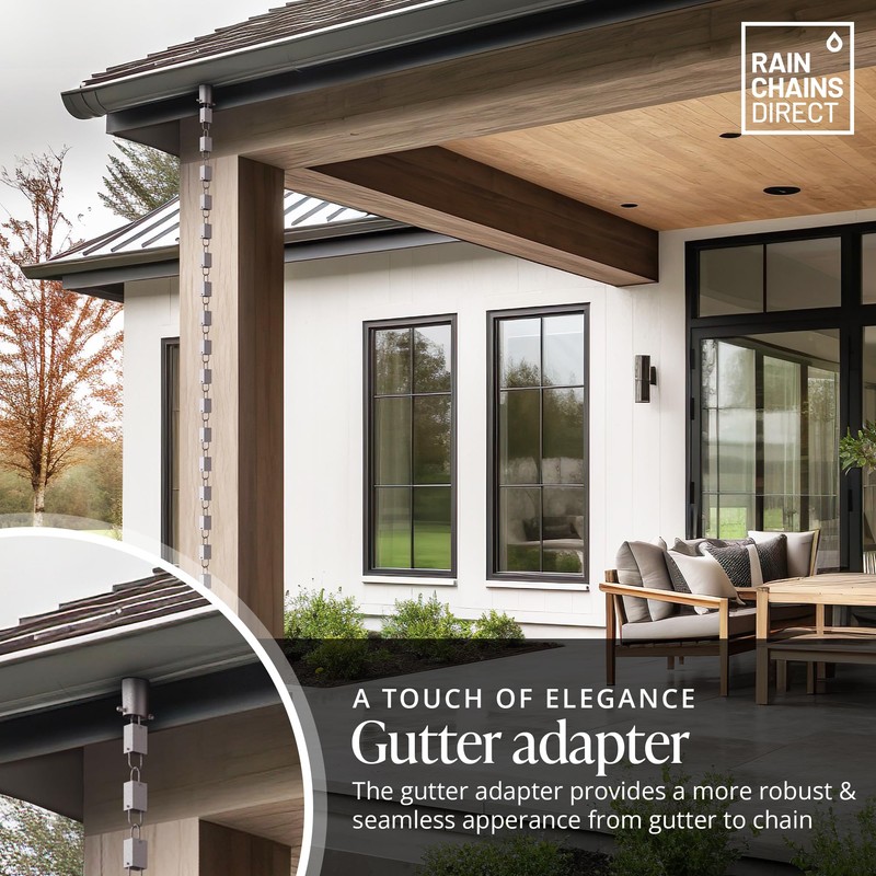 Rain Chains Direct Rain Chains Direct - Rain Chain Gutter