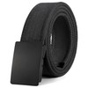 WHIPPY Nylon Web Belt for Men Black Military Flip-Top Buckle