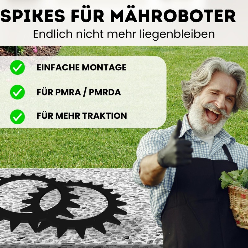 ULROAD 2 Spikes for Robotic Lawnmowers for Lidl Parkside PMRA