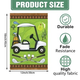 YBTLhome Golf Spring Clubs Sports Spring And Summer Garden Flags Double-Sided Print Home Decor, Outside Decor, Yard Decor, Garden Decor, Holiday Decor(No Flagpole) 12 * 18in/30 * 45cm