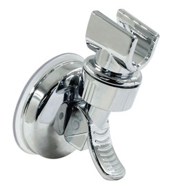 Moicstiy Adjustable Shower Head Holder, Removable Suction Cup Handheld Shower Head Bracket, No Drill Wall Mounted Shower Head Bracket (Silver)