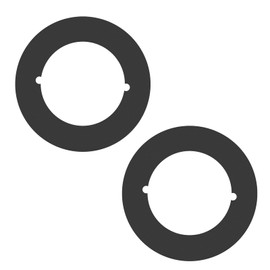 2Pcs Door Knob Plates Round Version, Stainless Steel Door Reinforcement Plate, Knob Fixing Backplate, 2-1/8" Inner Diameter 3-1/2" Outer Diameter, Scar Plates for Door Knob/Lever/Deadbolt (Black)