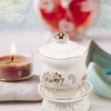 HOMSFOU Ceramic Altar Cup Buddhist Water Offering Bowl 2pcs Ceramic