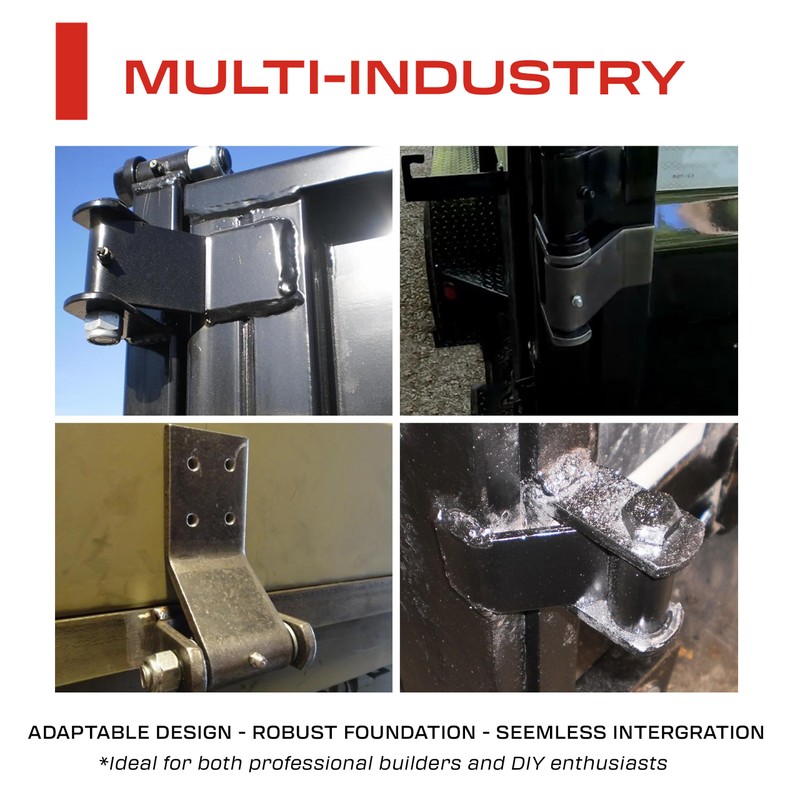 4 Pack - Dump Trailer Hinges - Trailer Door Strap