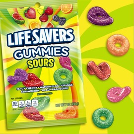 LIFE SAVERS Sour Gummy Candy Variety Pack, 12 Individually Wrapped 7oz Bags
