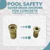 Poolzilla Pool Safety Cover Brass Anchors for Concrete and Pavers