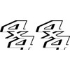 Vinylmark LLC Replacement 4x4 Decals (Black) - 2011 to 2012