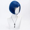 Pelucas azul oscuro con flequillo para mujer Peluca corta Bob