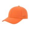 BOTVELA Men Baseball Cap Laser Cut Mesh Snapback Hat (Orange)