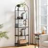 HOOBRO 5 Tier Open Bookshelf, Industrial Arched Bookcase Display Shelf