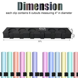 Colarr 2 Sets Seamless Paper Roll Storage Clip Photo Backdrop Wrap Paper Storage Rack 33 x 3 x 6 Inches Wall Mount Backdrop Holder Rack for Home Office School Photography Studio