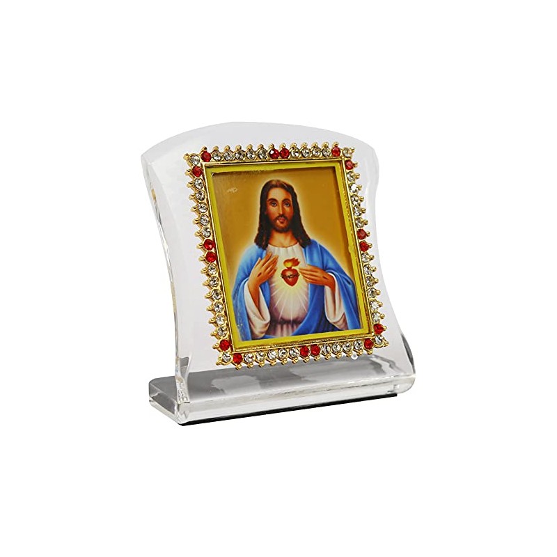 BISMAADH Religious Idol Acrylic Showpiece Figurine for Car Dashboard, Home