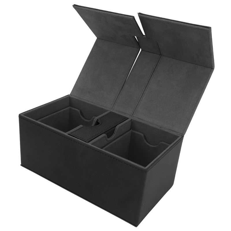 Card Deck Box with 3 Drawers Large Capacity Magnetic Closure