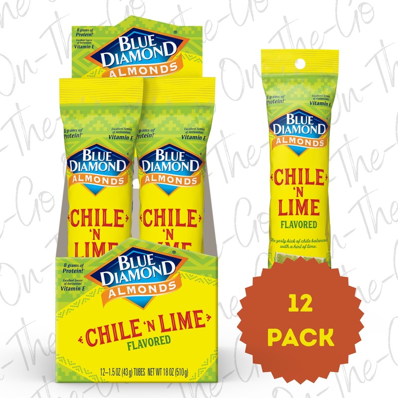 Blue Diamond Almonds, Single Serving Chile N Lime Flavored Snack