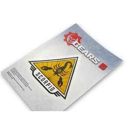 Gears of War 5 Team Scorpio Vinyl Decal – 5x7 Inch Durable Scorpion Symbol Sticker – Collectible Gears Merchandise Banner – Officially Licensed Action Figures for Video Game and Gears of War Fans