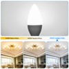 comzler 6W Candelabra LED Bulb, Small Base E12 LED Bulb