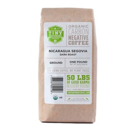 Tiny Footprint Coffee - Nicaragua Segovia, Dark Roast, USDA Organic Coffee - Shade Grown, Fair Trade Certified & Carbon Negative - Ground Coffee, 16 Oz