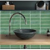 DEWOO Green Peel and Stick Backsplash Subway Wall Tile for