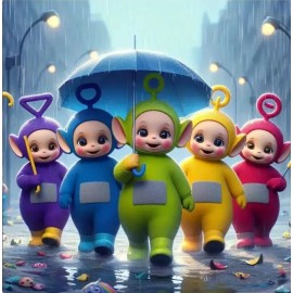 FULL DRILL ~ DIY DIAMOND PAINTING~ 30 X 30 CM~TELETUBBIES