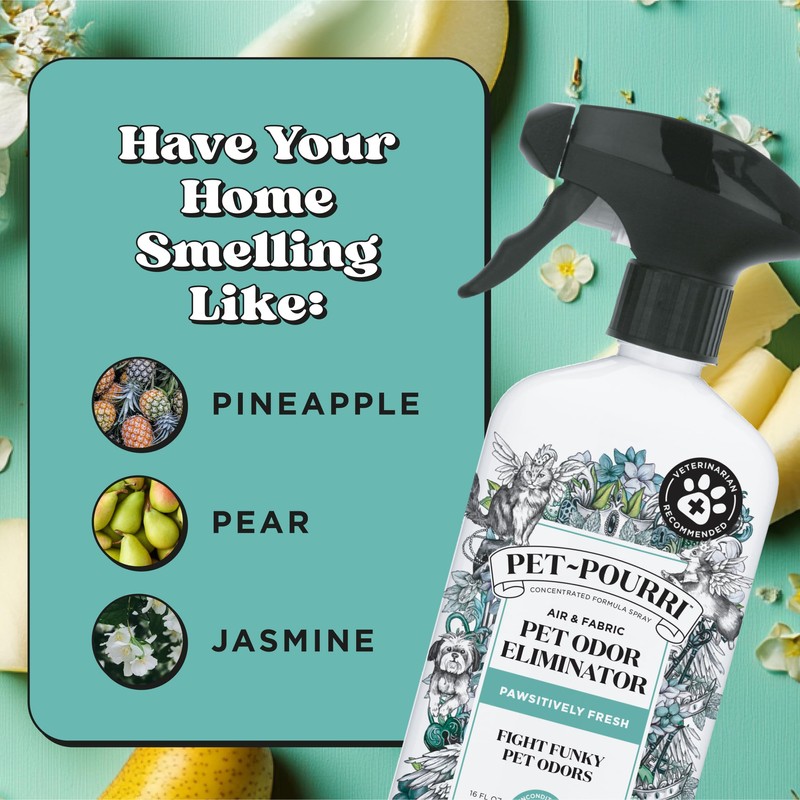 Pet-Pourri Pawsitively Fresh Pet Odor Deodorizer Spray, 16 Fl Oz,