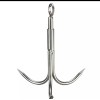 Cyfie Grappling Hook Grapnel Hook, 3-Claw Stainless Steel Tree Assorted