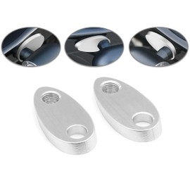 Motorbike Rear Rail Block Off Indicator Adapter Plates - Brushed Aluminium