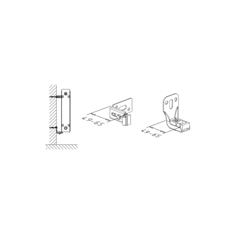 Jabema 2 x Radiator Mounting with Side Tabs and 1