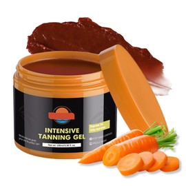 Intensive Tanning Gel - Premium Sunbed Tanning Accelerator Cream - Tan Accelerator with Coconut Oil and Vitamin A & E - Self Tanner Oil for Easy Application - Achieve Natural & Fast Tanning