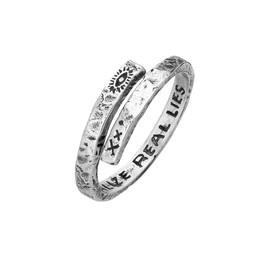 HG HAZE & GLORY Men's Ring 925 Sterling Silver Jewellery Men Silver Ring Oxidised Cool Twisted Eye, None