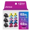 HOTCOLOR Remanufactured for hp 02 Ink Cartridges Replacement for HP