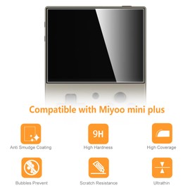 Hianjoo 3-Pack Screen Protector Compatible with Miyoo Mini+ / Mini Plus, [HD Clarity] [9 Hardness] [Anti-Scratch] Tempered Glass