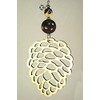 Extra Large Wood Cutout Pine Cone with Brown Wood and