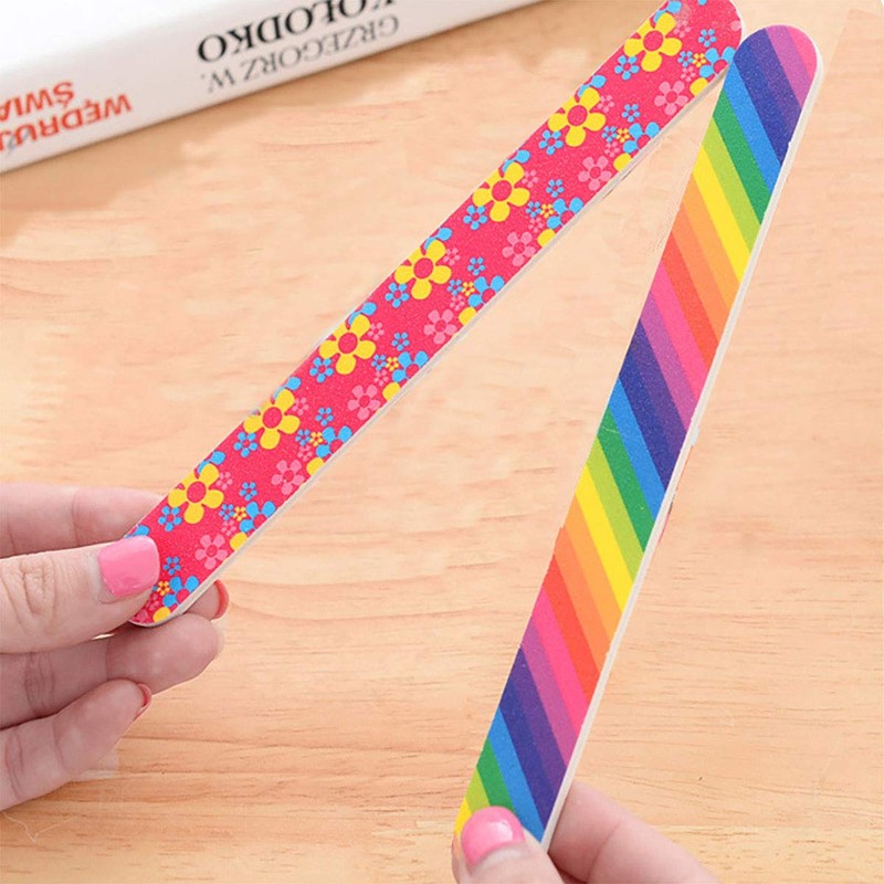 HeeYaa Nail File 10 PCS Professional Double Sided 100/180 Grit