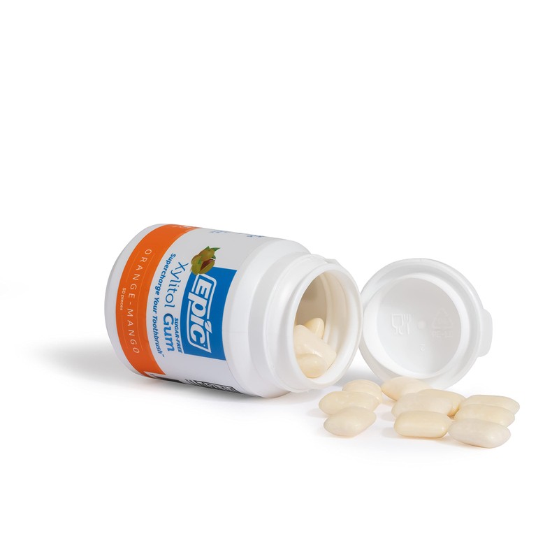 Epic 100% Xylitol Orange Mango Chewing Gum - Sugar Free,